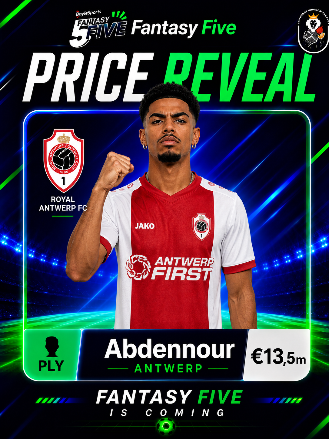 Abdennour — Antwerp — Fantasy Five price reveal card