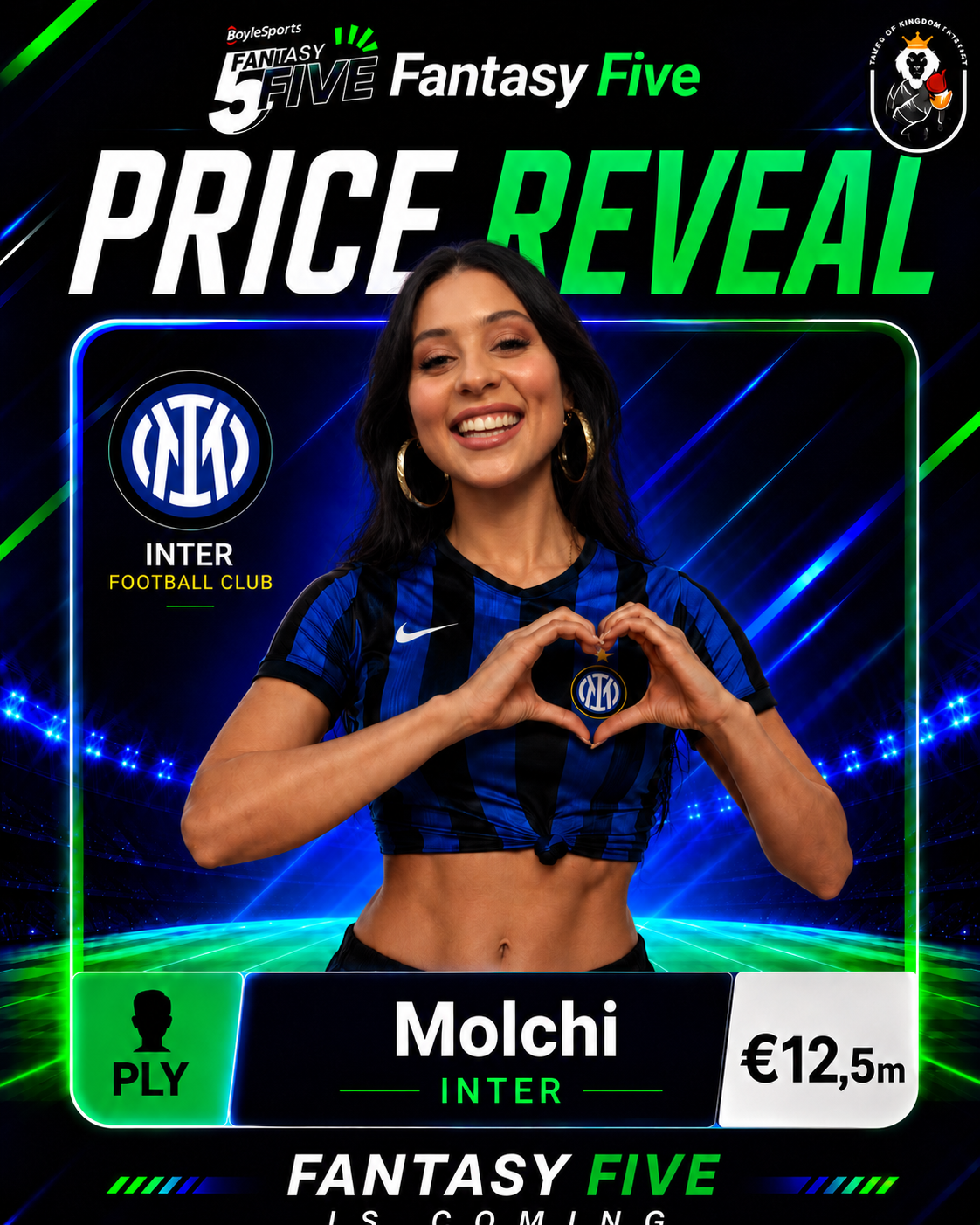 Molchi — Inter — Fantasy Five price reveal card