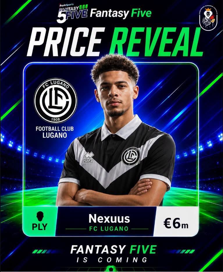 Nexuus — FC Lugano — Fantasy Five price reveal card